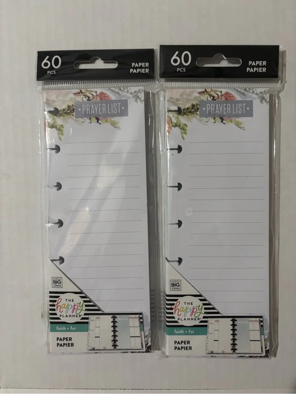 The Happy Planner Mini Prayer List - Two Packs